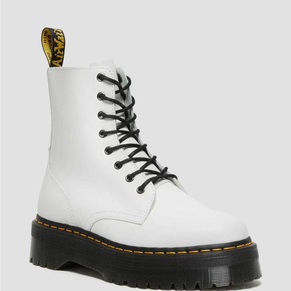 Dr. Martens White Jadon Platform Combat Boots US Men 9 (fits women 10-10.5) - Picture 2 of 8